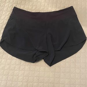 True navy speed up shorts